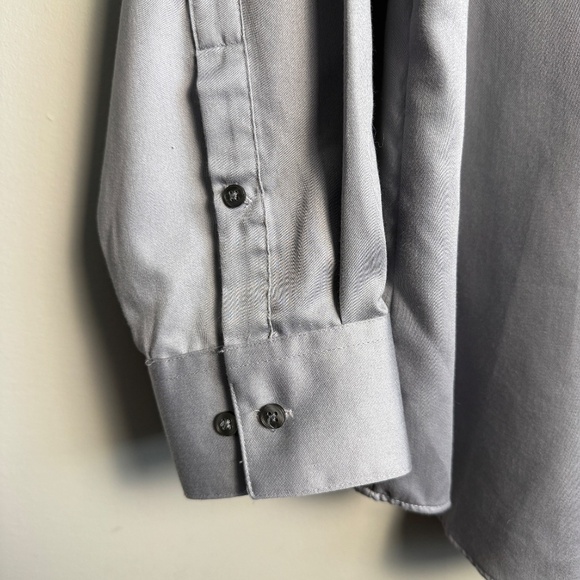 Geoffrey Beene Men's Classic Fit Dress Shirt Button Up Silver/Gray 18 - 34/35 - Picture 2 of 12